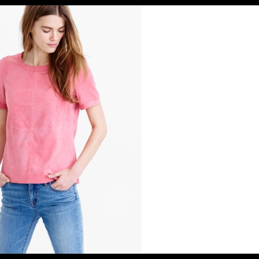 J Crew Collection Suede Lace Up Back ShIrt, 00, NWOT